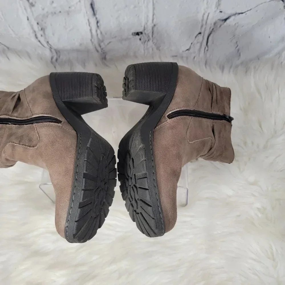 B.O.C Alicudi Womens Heeled Ankle Boot Boho Booties Tassel Casual Tan Neutral‎